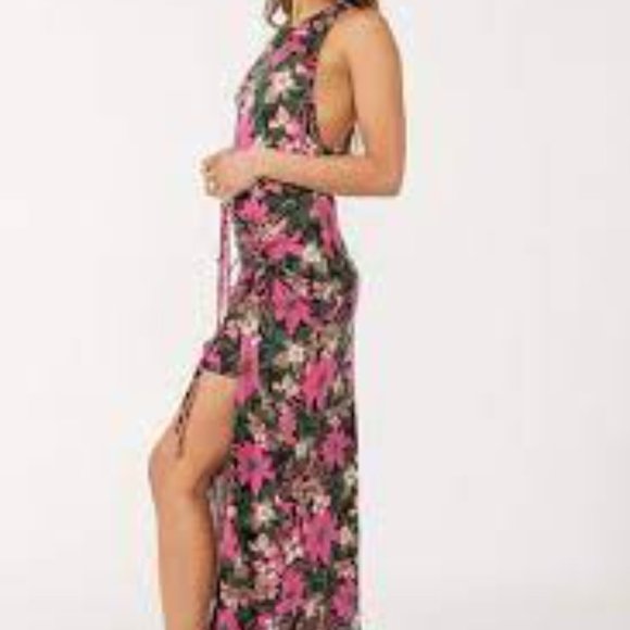 NWT  Free People  'Mimi Printed Halter Dress'  size S/M/M/L - Picture 3 of 11
